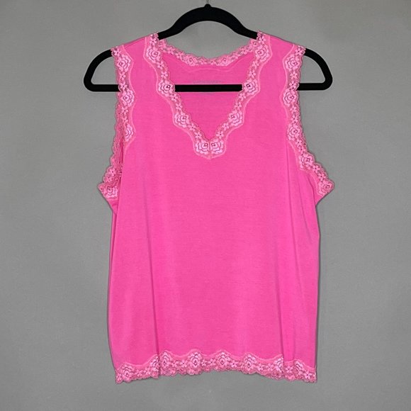 Hillard & Hanson Pink Tank Top‎ Size XL . - Picture 2 of 9